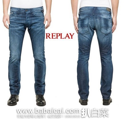 REPLAY 男士 纯棉直筒牛仔裤 法国亚马逊:REPLAY 男士 纯棉直筒牛仔裤 现售价€56,直邮退税后实付€46.67