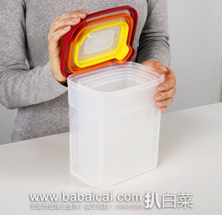 Joseph Joseph 81020 Nest Storage Tall Plastic Food Storage七彩储物保鲜盒6件套