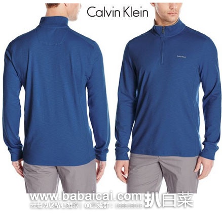Calvin Klein男士 半拉链立领款式 套头衫 Calvin Klein男士 半拉链立领款式 长袖套头衫 原价.5 现降至.99