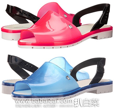 Melissa 梅丽莎 女士 宽绑带造型 平底凉鞋 6PM:Melissa 梅丽莎 女士 宽绑带造型 平底凉鞋 原价,现售价.99