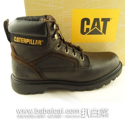 英国亚马逊:Caterpillar 卡特彼勒 男士 经典款工装靴 原价£87,现降至£34.33,直邮退税后实付£28.61