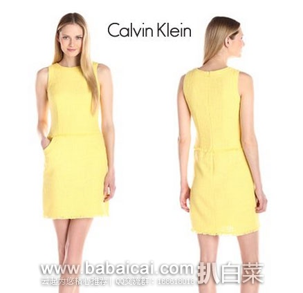 Calvin Klein Women's Sleeveless Round-Neck Dress 女士 无袖圆领连衣裙 原价4,现降至3.8折.39