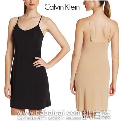 Calvin Klein Full Slip 女款轻薄透气吊带睡裙 原价$48，现$24