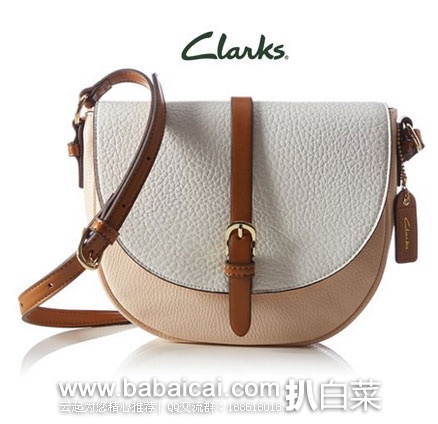 英国亚马逊:Clarks 其乐 Mai June Shoulder Bag 女士 真皮单肩包 现降至£27,直邮退税后实付£22.5