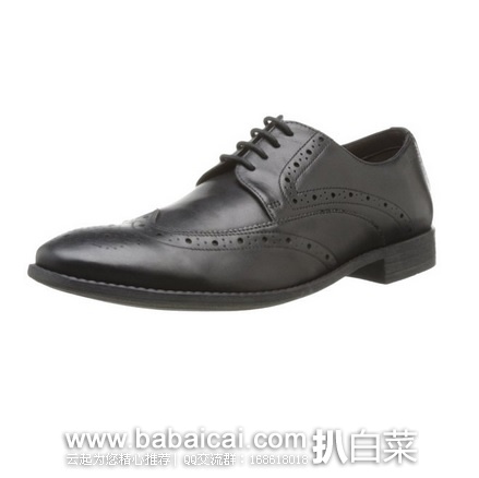 英国亚马逊:Clarks 其乐 Chart Limit 男士正装布洛克雕花真皮鞋 原价£79,现£28,直邮退税实付£23.33,直邮含税到手约¥323