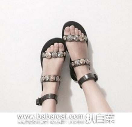 COACH 蔻驰 Eleanor 女士 玫瑰金属扣真皮凉鞋 6PM:COACH 蔻驰 Eleanor 女士 玫瑰金属扣真皮凉鞋 原价5,现新低价.99