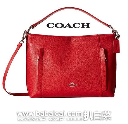 6PM：COACH 蔻驰 女士 真皮单肩手提包 原价$295，现$144.99，公码9折新低$130.49，到手仅￥988！