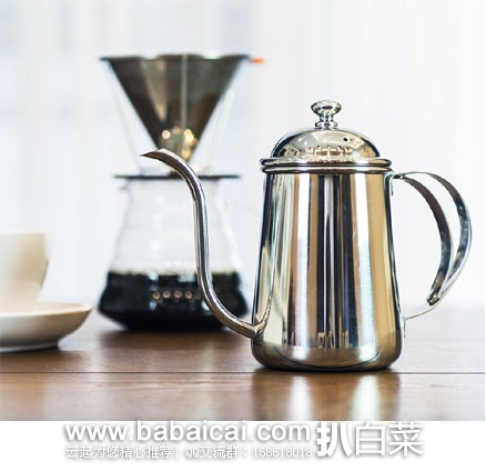 日本亚马逊：E-PRANCE 不锈钢细口手冲咖啡壶 650ml 现特价2000日元（约￥130元）