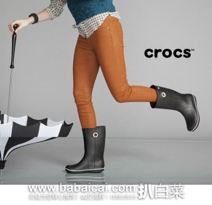 英国亚马逊：CROCS 卡洛驰 女士 长筒雨靴 现售价£12，直邮退税实付新低£10