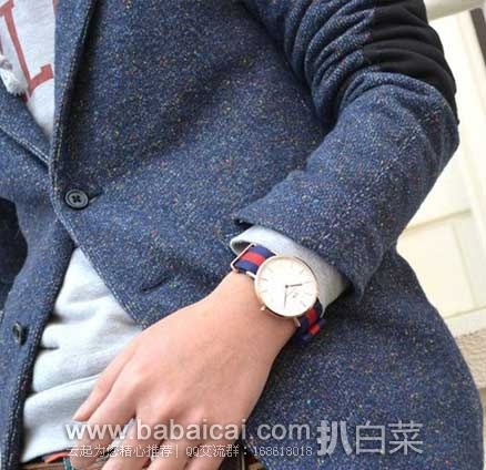 英国亚马逊:Daniel Wellington 丹尼尔惠灵顿 0501DW 时尚腕表 原价£129,现£56.61,直邮退税实付£47.18,直邮到手仅¥504