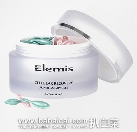 Lookfantastic英国官网:ELEMIS 艾丽美 细胞再生肌肤滋养胶囊精华 60粒 优惠码折后£48.75,免费直邮到手¥418,国内¥880