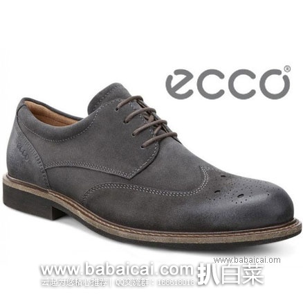 6PM：ECCO 爱步  Findlay Brogue Tie 男士 真皮系带皮鞋  原价$200，现5折$99.99