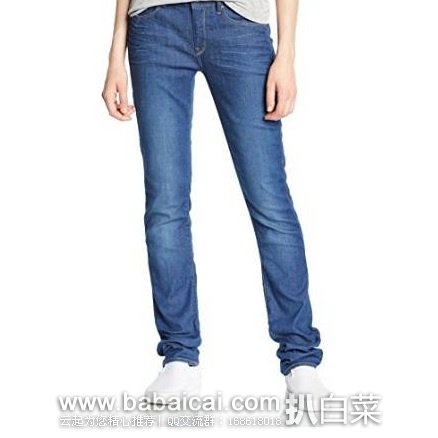 英国亚马逊:高端牛仔时装G-Star 3301 Contour 女款直筒牛仔裤 原价£85,现£25.5,直邮退税实付£21.25,直邮含税到手仅¥268