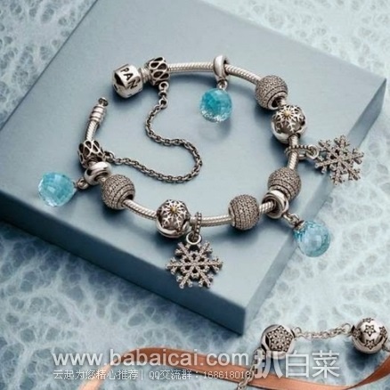 英国亚马逊:Pandora 潘多拉 魅力雪花吊坠 原价£49,现£36.99,直邮退税实付£30.83,直邮免税,到手仅¥304,国内¥698
