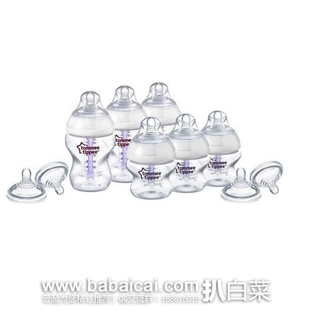 Tommee tippee 汤美天地 Closer to Nature 新生婴儿奶瓶套装 原价$47,现$17.84,用券9折历史新低$16.06,直邮免税,到手约¥155