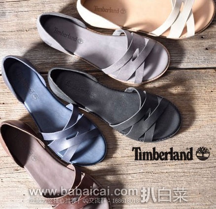 6PM:Timberland 天木兰 女士真皮平底凉鞋 原价0,现4折