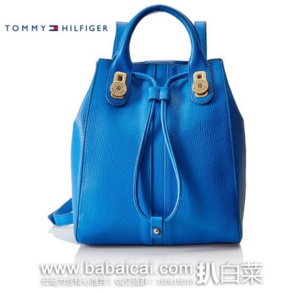 TOMMY HILFIGER 汤米·希尔费格 Elaine Drawstring 女士 真皮双肩背包 TOMMY HILFIGER 汤米·希尔费格 Elaine Drawstring 女士 真皮双肩背包 现特价.81