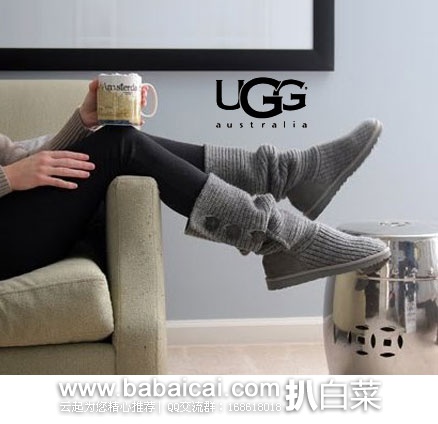 UGG Classic Cardy 女士 经典毛线可翻折短靴 6PM:UGG Classic Cardy 女士 经典毛线可翻折短靴 原价0,现特价.99