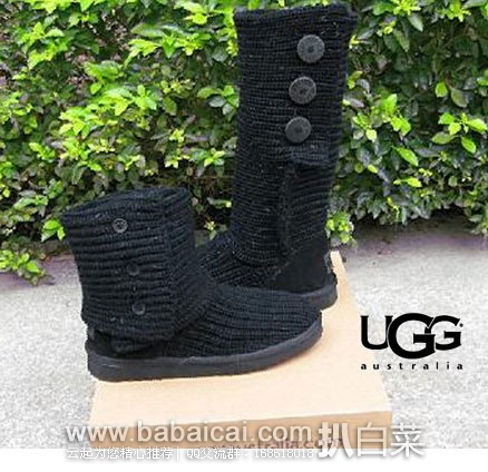 UGG Classic Cardy 女士 经典毛线可翻折短靴