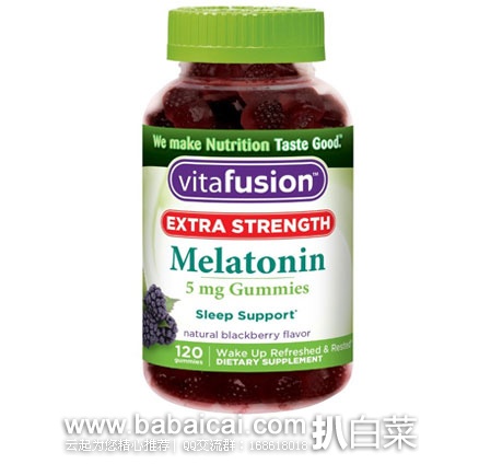 Vitafusion 辅助睡眠褪黑素软糖 120粒 现降至.35