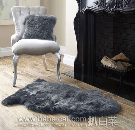 Thehut： ROYAL DREAM LARGE SHEEPSKIN RUG 小羊皮脚毯 原价£120，现3折£36.99