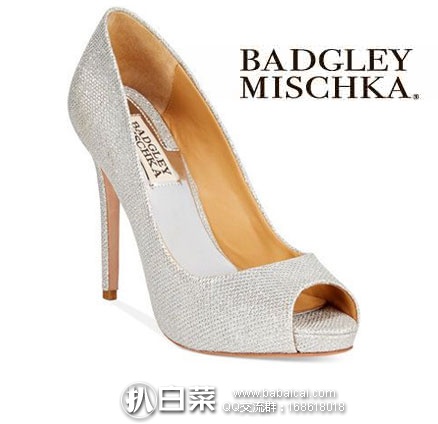 6PM：Badgley Mischka 巴吉利·米诗卡 女士  真皮细高跟鞋 （原价$195，现特价$78），公码9折后$70.2