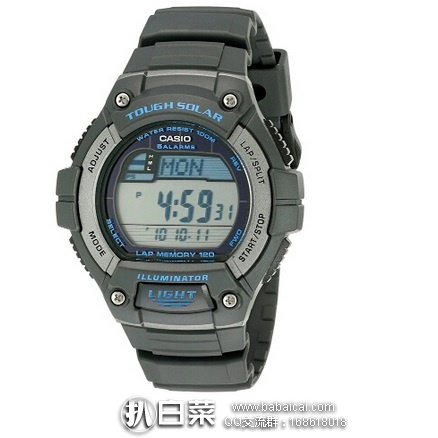 Casio 卡西欧 W-S220-8AVCF 男士太阳能运动腕表 原价$60，现$19.5，直邮含税到手约￥165
