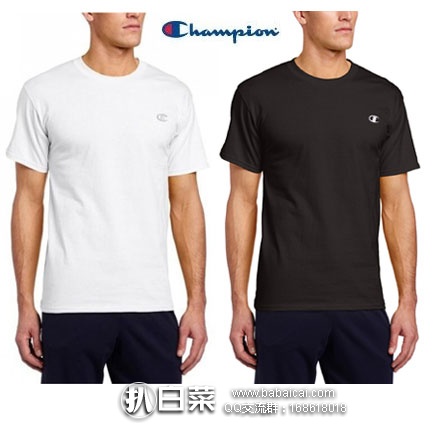 Champion 冠军  Jersey Tee Shirt  男士休闲圆领T恤  原价$17，现降至$5.99