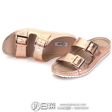 英国亚马逊:Clarks 其乐 Netrix Rose 金属扣装饰勃肯凉鞋 特价£35,直邮退税实付£29.17,直邮含税到手仅¥369