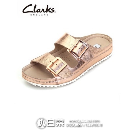 英国亚马逊:Clarks 其乐 Netrix Rose 金属扣装饰勃肯凉鞋 特价£35,直邮退税实付£29.17,直邮含税到手仅¥369