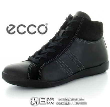 西班牙亚马逊：ECCO 爱步 高帮休闲系带女靴 现降至€70.94，优惠码折后€48.63