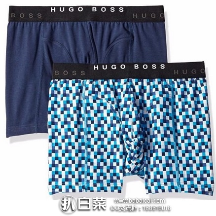 BOSS HUGO BOSS 雨果博斯 男式 四角内裤 2件装 特价$8.82-$10.87