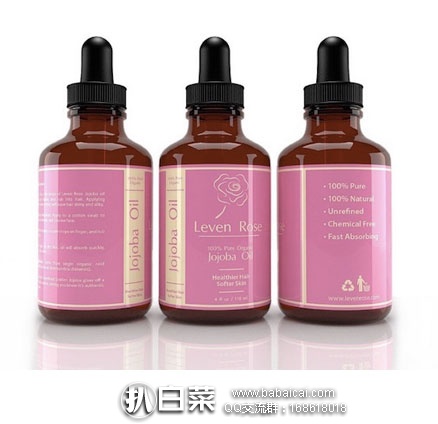 Leven Rose 纯天然 护肤按摩荷荷巴油 118ML 现售价$13.97， S&S优惠5%包邮折后$13.27