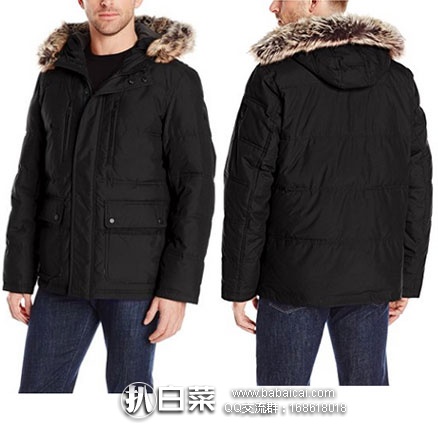 London Fog 伦敦雾 男士 中长版型 连帽羽绒大衣 原价$163，现降至$71.82