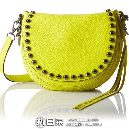 2016年新款 Rebecca Minkoff 瑞贝卡明可弗 女士铆钉真皮马鞍单肩包 原价5,现历史新低.1,直邮含税到手约¥565