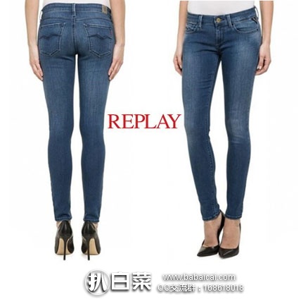Replay 女士 Damen Skinny Jeanshose Luz 修身牛仔裤 德国亚马逊:Replay 女士 Damen Skinny Jeanshose Luz 修身牛仔裤 原价€99,现降至€55.9,直邮退税后€46.98