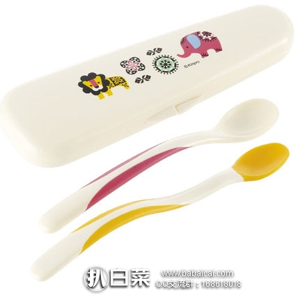 日本亚马逊:Richell 利其尔 Kinpro 动物园系列 限定款 宝宝喂养勺套装 额外8折实付468日元(约¥31)