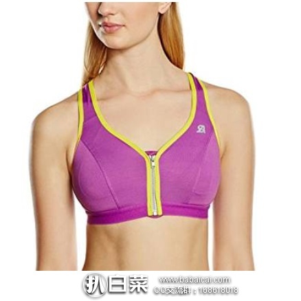 英国亚马逊:Shock Absorber Active系列 Zipped Plunge 女款运动文胸 后背X型肩带 原价£26,现£12.99,直邮退税实付£10.83,直邮含税到手¥146