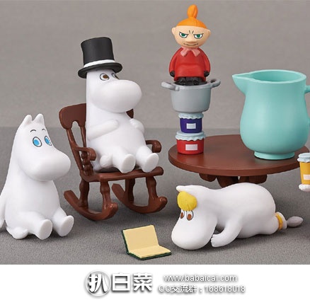 日本亚马逊：ENSKY MOOMIN 姆明家族 层层叠 手办摆件 2209日元 （约￥146元）