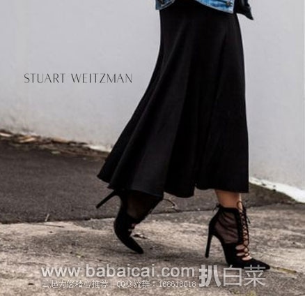Stuart Weitzman 斯图尔特韦茨曼 女士 细高跟系带靴