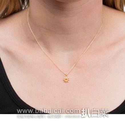 Dogeared Good Vibes 太阳吊坠项链 原价,现降至.5