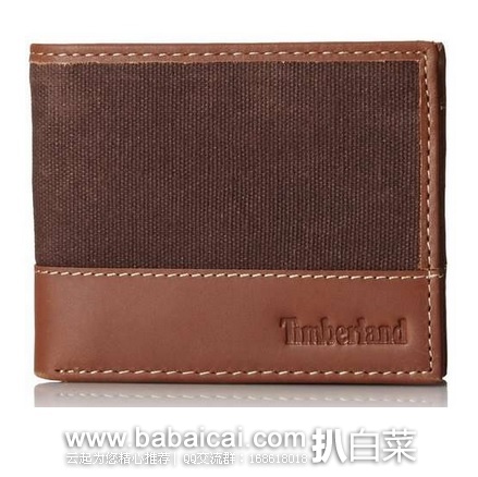 Timberland 天木兰 Baseline 男士拼色真皮钱包 原价$55，现$16.99，直邮含税到手约￥146