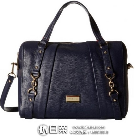 6PM：TOMMY HILFIGER 汤米希尔费格 Lily Conv Bowler 女士真皮手提包 原价$168，现历史新低$44.99，到手约￥400