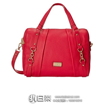 6PM：TOMMY HILFIGER 汤米希尔费格 Lily Conv Bowler 女士真皮手提包 原价$168，现历史新低$49.99，到手约￥435
