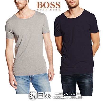 英国亚马逊:Boss Orange 雨果博斯 橙标系列 男士 纯棉 圆领T恤 原价£35,现降至£14.87,直邮退税后£12.29