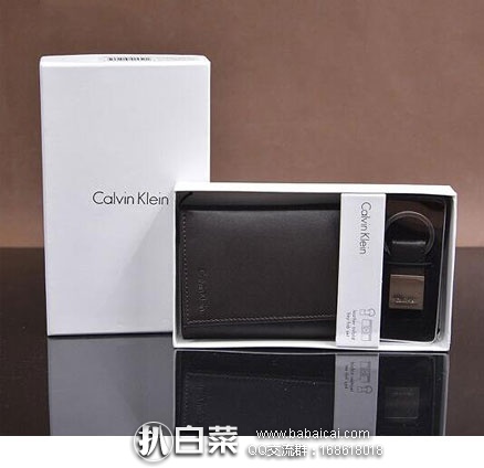 Calvin Klein 男士 真皮三折式钱包 原价$24，现秒杀价$9.99