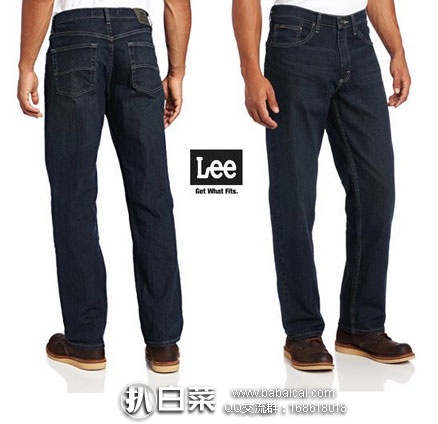 LEE 李牌 Premium Select Relaxed-Fit 男士 纯棉牛仔裤  降至$19.99