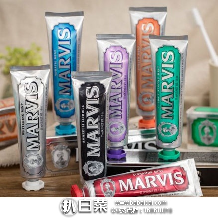 德国保镖大药房：Marvis 玛尔斯牙膏组合套装 75ml*4  特价€28.99（约￥217），运费10欧封顶