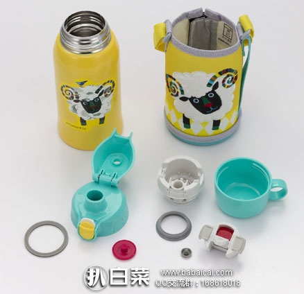 TIGER 虎牌 MBR-A06G 两用保温杯 0.6L 小绵羊款 
