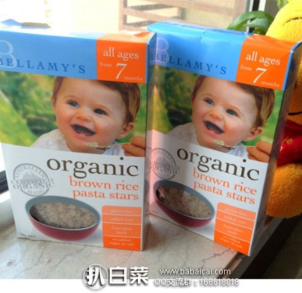 澳洲pharmacy4less药房：Bellamy’s 贝拉米 有机婴儿星星糙米意面（7个月以上） 200g  现特价AU$4.99